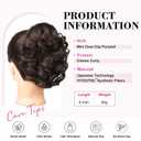 REECHO Ponytail Extension, 9" Claw Clip in Short Curly Wavy Pony Hair Extension Jaw Clip on Pony Tail HP001 Hairpiece for Women - Dark Chocolate Brown