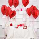 TONIFUL 30Pcs 18 Inch Red Heart Balloons Valentines Day Heart Shape Foil Mylar Balloons Decoration for Romantic Valentine's Day Wedding Bridal Shower Anniversary Engagement Party Supplies