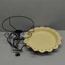 Heated Bird Baths for Outdoors, 100W Heated Bird Bath for Deck Railing, Heated Birdbath with Thermostat Control, Heated Bird Bath for Outside Winter Garden Patio Yard (Yellow)