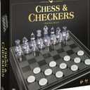 Chess & Checkers Set with Glass Board