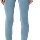 No nonsense Womens Classic Denim Leggings, Jeggings for Women with Real Back Pockets, High Waisted Stretch Jeans (Large)