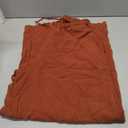 Tanming Wide Leg Linen Pants for Women Summer Flowy High Waisted Beach Palazzo Trousers (Orange, L)