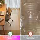 Azadx Clear Office Chair Mat 36'' X 48'', Durable Desk Chair Mat for Hardwood Floor, Heavy Duty Plastic Office Floor Mat Under Rolling Chairs for Easy Glide and Protection (36" X 48" with Lip)