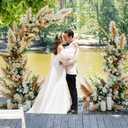 Fomcet 7.2FT Round Backdrop Stand Gold Metal Circle Balloon Arch Frame Large Wedding Arch Stand for Birthday Party Anniversary Valentine Wedding Ceremony Decorations