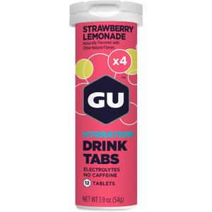 GU Energy Hydration Electrolyte Drink Tablets, Enhanced Endurance Sports Drink for Running, Cycling, Triathlon, 4-Count (48 Servings), Strawberry Lemonade