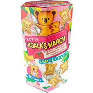 Lotte Koala's March Cookie with Strawberry Cream, 6.89 oz (Pack of 1)