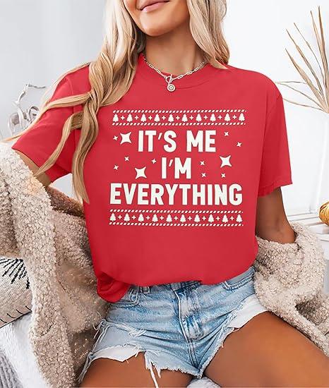 Christmas Couples His and Her Shirt: Family Matching Xmas Outfits Sets - Funny Holiday Graphic Pajamas Tees Top (Small, B-redwomen)