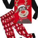 Little bety Boys Christmas Pajamas Toddler Boys Cotton Long Sleeve Pjs Kids Holiday Sleepwear Sets, Size: 14 Years