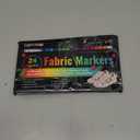 Fabric Markers Permanent For Clothes, 24 Colors Fabric Paint Pens -Waterproof & Machine Washable, Paint Markers for T-Shirt, Canvas Shoes,Bags,Baby Onesies, Fine Tip Clothing Marker for Laundry Marker