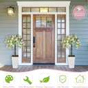 Artificial Cherry Blossom Tree 4FT, Fake Floral Tree with White Planter, Decorative Topiary Plant, Potted Faux Plant for Home Porch Decor Indoor Outdoor (Pink, 4FT)