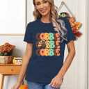 Thanksgiving Day Shirt for Women Gobble Turkey Tshirt Thanksgiving Tee Tops (Blue, XXL)
