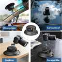 6" Electric Vacuum Suction Cup Camera Mount, ABS Car Mount for Camera/Action Camera/Phone, Heavy-Duty Vacuum Force for Car/Boat/Windshield/Window Mounts,Universal 1/4" Thread