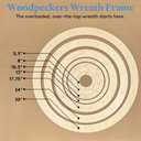 Woodpeckers Extra-Large Wreath Frame 18-Inch Diameter, Pack of 1 Wood Forms, Rings for Crafts & Door With Lights