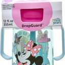 The First Years Disney Minnie Mouse Pop Up Toddler Straw Cup - Dishwasher Safe Toddler Water Bottle with Spout - Transition Sippy Cups for Toddlers - 14 Oz - Ages 12 Months and Up