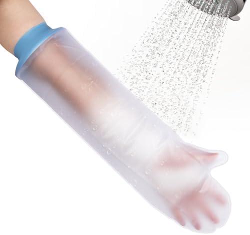 Waterproof Cast Cover Arm Adult Cast Covers for Shower Arm Protector Shower Bag, Keep Wounds Dry, Adult Bandage Protector Covers Broken Hand,Wrist, Finger,Elbow