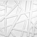 Art3d 19.7" x 19.7" (Pack Of 12) Wall Panel Stripes , White