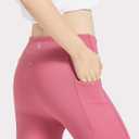 Girls Leggings with 2 Pockets Soft Stretchy Athletic Leggings for Girls Dance Workout Running Yoga Activewear (10-12 Years, Red)