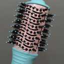 Travel Hair Dryer Brush Dual Voltage Blow Dryer in One, 2 inch Mini Hot Air Styling Tool, Hair Volumizer/Straightener/Curler with Universal Adapter, European Travel Size Styler (50mm Oval, Macaron Mint)