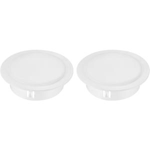 100mm OD Hole Plugs, 2 Pack Round Snap in Type Locking Hole Tube Post Pipe Insert End Cap for Pipeline Protection, White