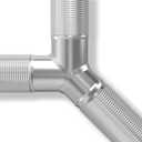 4" Duct Splitter for Exhaust Fan Dryer Vent Hose 3 Way Duct Hose Connector, Y Shaped Duct Connector Split Ventilation Intake Outlet (4" Y Shape with Rubber Gasket)