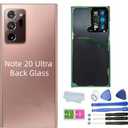 Galaxy Note 20 Ultra Back Cover Glass Housing Door Replacement with Camera Lens Parts for Samsung Galaxy Note 20 Ultra 5G + ToolsMystic Bronze