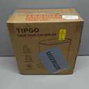 TIPGO Slim Bathroom Trash Can with Lid Soft Close, Step Pedal, 6 Liter / 1.6 Gallon Stainless Steel Trash Bin, Small Garbage Cans for Bedroom, Office, Kitchen (Silver)