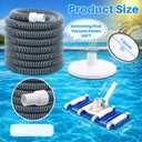 3 Pcs Pool Cleaning Kit 14" Vacuum Head with Flexible Wheels, 1-1/2 x 18ft Hoses and Skim Vacuum Plate Pool Maintenance Cleaning Accessory Tool for Fast, Easy Debris Removal Rectangle Vacuum