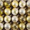 DecorbyHannah Gold Christmas Ornaments, 20ct 2.36 inch Ball Ornaments for Christmas Tree Decorations, Shatterproof Plastic Decorative Hanging Balls Bulk for Xmas Home Party Holiday Table Decor
