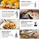 Grill Set, Grilling Gifts for Men, 34PCS BBQ Tools Accessories for Outdoor Grill with Aluminum Case, Spatula,Tongs &Skewers,Smoker Accessories for Birthday, Dad, Wedding