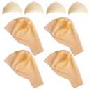 Wehhbtye 8 Pcs Halloween Bald Caps, Latex Makeup Caps with Bald Wigs, Wig Caps Cosplay Accessories for Adult Women Men Costume and Theme Party