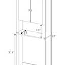 Furinno Indo Black Over The Toilet Storage with Double Doors, Bathroom Storage Cabinet, Bathroom Shelf, Space Saving Over The Toilet Organizer, Black Espresso