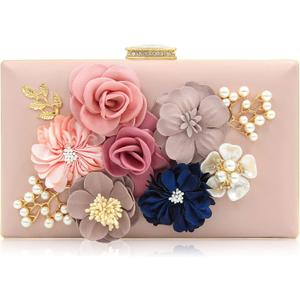 Evening Bag for Women, Flower Wedding Evening Clutch Purse Bride Floral Clutch Bag