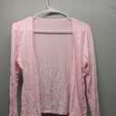 Women Wrap Tie Top Y2k Long SLeeve Ballet Workout Yoga Shirt Coquette Blouses (Medium, Pink)