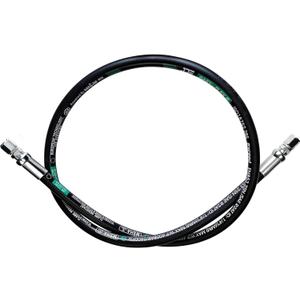 LingCheng 26711-04-04RW Hydraulic Hose Swivel Assembly 1/4 Hydraulic Hose with Female JlC X Female JlC 24 Long5800 psi, Black