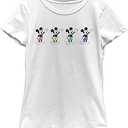Disney Characters Neon Pants Girl's Solid Crew Tee, XL