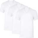 Hanes Men's Undershirt, Underarm Sweat Blocking Tee, White V-Neck T-Shirt, 3-Pack