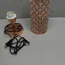 Hong-in Crystal Table Lamp - 3-Way Dimmable Touch Control, Rose Gold Bedside Lamp with USB C and A Ports, Nightstand Light for Living Room, Bedroom, Home Office (Bulb Included)