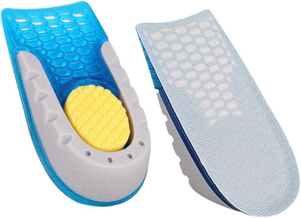 1pair Breathable Heightening Insoles for Men and Women Lightweight Non- Shoe Pads Sweat Absorption for Sports and Casual Shoes Inner (12.7X6.3X3.5CM)
