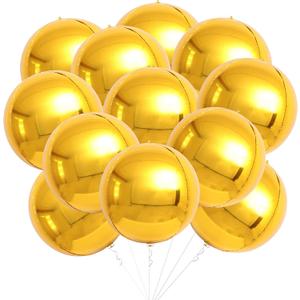 KatchOn, Large Gold Foil Balloons - 22 Inch, Pack of 12 | Gold Balloons | Mylar Balloons for Anniversary, Golden Birthday Party Decorations | Ramadan Decorations, St Patricks Day Decorations, Wedding