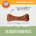 Arm & Hammer for Pets Nubbies Dental Treats - Baking Soda & Calcium Dog Dental Chews, Nubbed Texture Helps Scrub Plaque & Tartar While Chewing, Chicken Flavor, 20 Count, 7 Ounce (EXP 05/13/27)