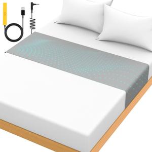 Grounding Sheet for Bed 90% Organic Cotton+10% Pure Silver Fiber, Grounding Fitted Sheets for All Mattress Sizes, with Grounding Cord and Test Pen (Gray, 105.4 * 23.2inch)