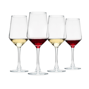 OUWO Wine Glasses Set of 3, 13.5oz Red & White Wine Glasses for Party, Long Stem Wine Glasses, Lead-free, Ideal Wine Accessories Gift (Clear)