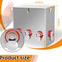 Automatic Poultry Chicken Feeder No Waste Metal Large Capacity 88 lbs Feeders for Chickens Ducks, Geese Bantams Pheasants Coop Weatherproof (8-Port)