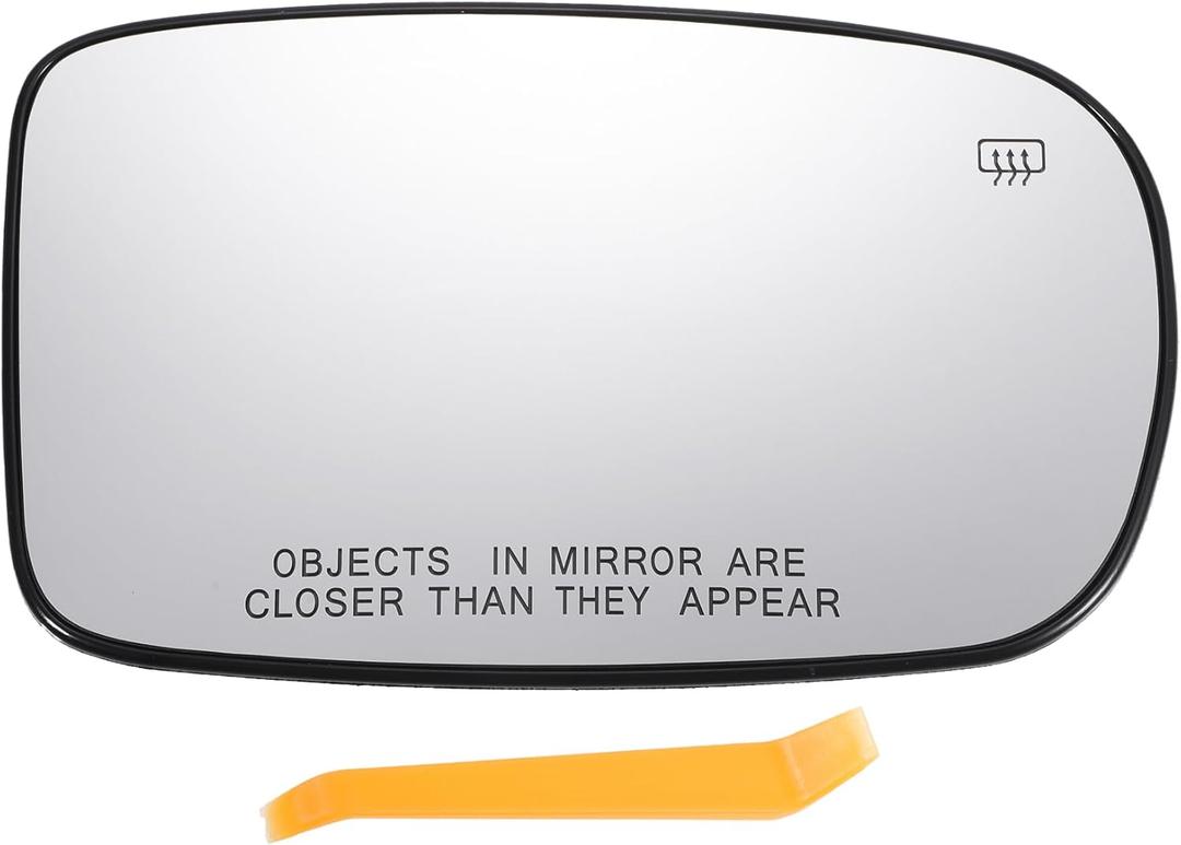 X AUTOHAUX Car Rearview Right Passenger Side Mirror Glass Replacement W/Backing Plate Heated White Glass for Dodge Charger Challenger 2011-2021 for Chrysler 200 300