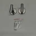 JQK Chrome Bathroom Towel Hook, 304 Stainless Steel Coat Robe Clothes Hook for Bathroom Kitchen Garage Wall Mounted (Pack of 2), TH100-CH-P2