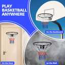 Basketball Rim Replacement Standard 18" Steel Rim Wall Mounted Basketball Goal Hoop with Net for Indoor Outdoor