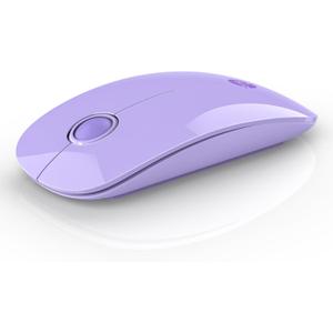 RAPIQUE Wireless Bluetooth Mouse, Purple, 1600 DPI, Long Battery Life, Dual Connectivity, Quiet Click, High-Precision Optical Tracking, Versatile Compatibility
