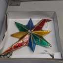 Kurt Adler 10 Light Multicolor Capiz Bethlehem Star Treetop with Gem Center