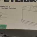 PETLIBRO Upgrade Cat Water Fountain, Cordless Cat Fountain Battery Operated, App Monitoring 3L/101oz Dockstream 2 Pet Water Fountain with Stainless Steel Tray, 5GHz WiFi Dog Water Bowl Dispenser (Black)