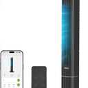 42” Tower Fan for Home Bedroom, WiFi, 25dB Ultra-Quiet, Black